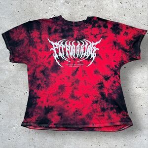 Fit For A King ‘The Hell We Create’ Death Metal Logo Tie Dye T-Shirt Red Black